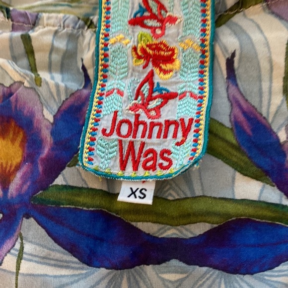 Johnny Was - Multicolored Floral Print Dress Tunic (2) - Picture 5 of 5